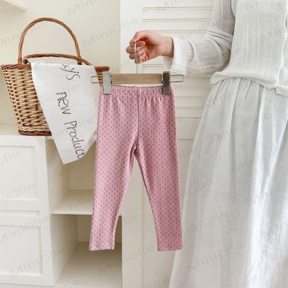 Toddler Floral Cotton Leggings - Pink - 8-9T - image 5