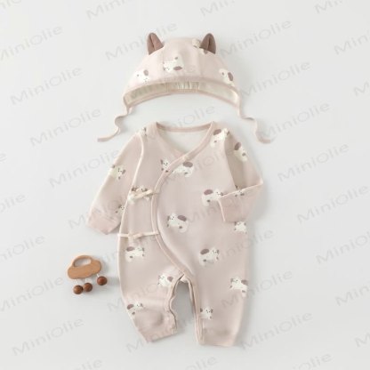Baby Soft Cotton Cartoon Romper - Pink Cat - 3-6M - image 4