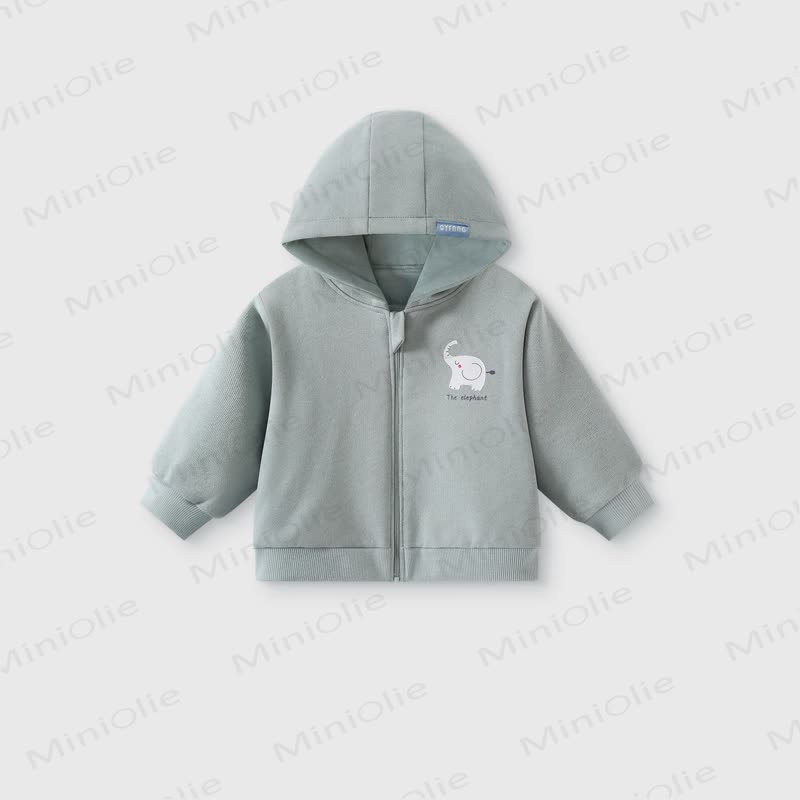 Toddler Animal Print Hooded Zip Coat - Blue - 4-5T - image 2