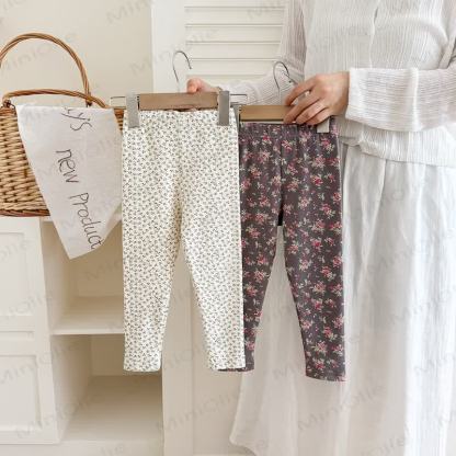 Toddler Floral Cotton Leggings - image 3