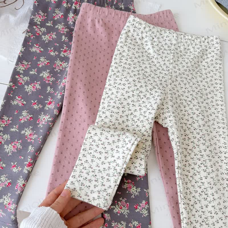 Toddler Floral Cotton Leggings - image 10