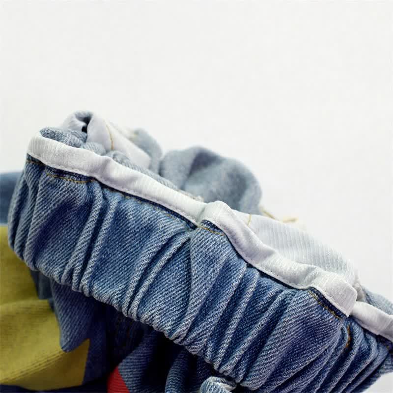 Toddler Playful Color Block Denim Pants - image 4