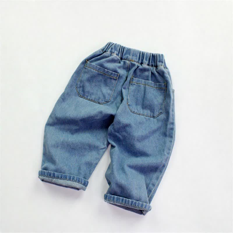 Toddler Playful Color Block Denim Pants - image 2