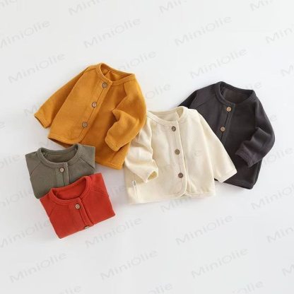 Baby Soft Cotton Button Front Cardigan Coat - image 2