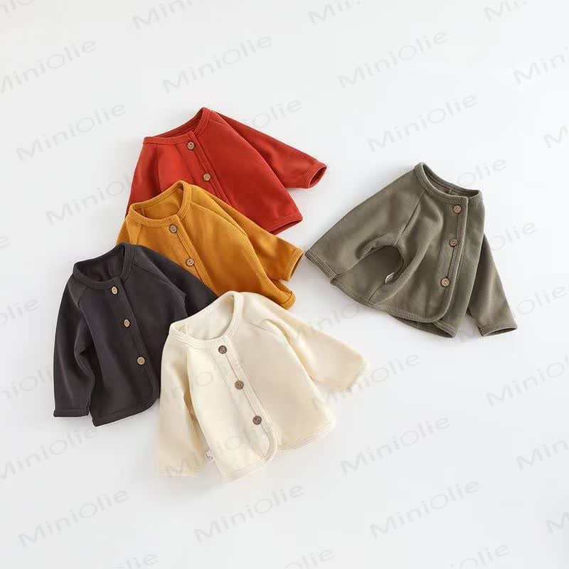 Baby Soft Cotton Button Front Cardigan Coat - image 1
