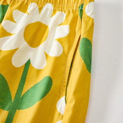 Baby Toddler Yellow Colorful Floral Short-Sleeve Set - image 6