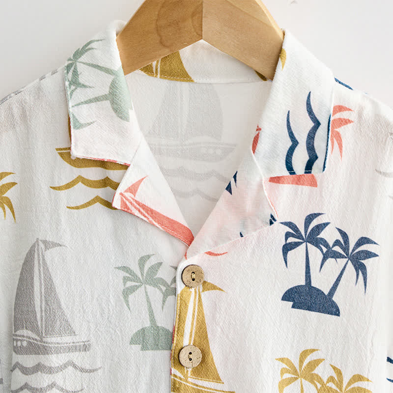 Baby Toddler Sailboat Shirt and Shorts 2-piece Set - image 6