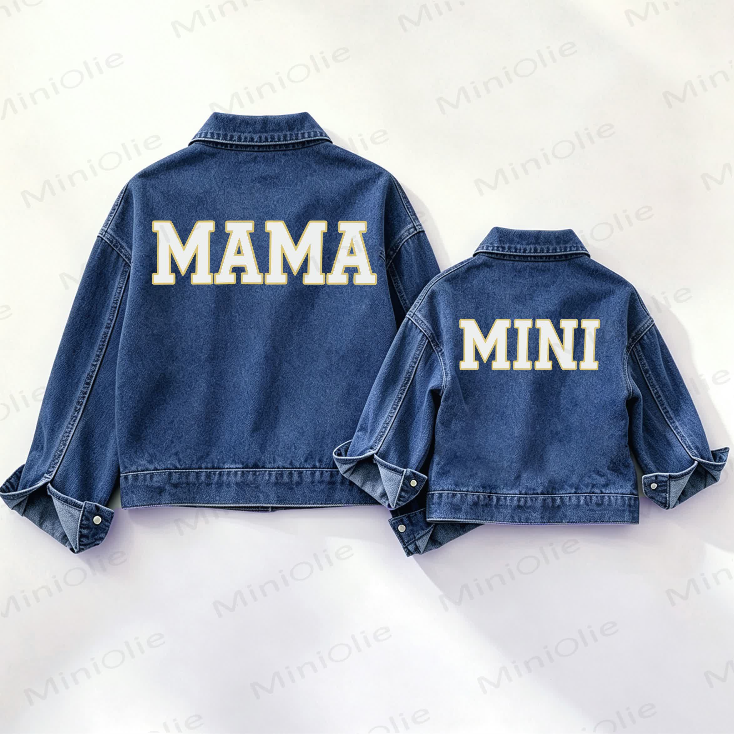 MAMA/MINI Family Denim Jacket - Blue - XXL - image 1