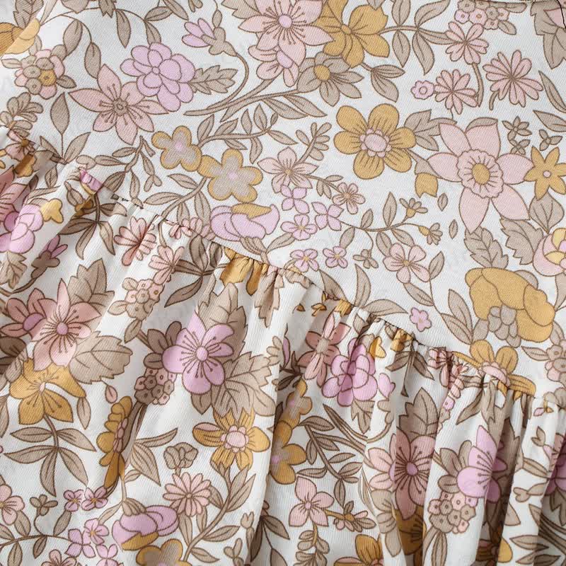 Toddler Girl Vintage Floral Long Sleeve Dress - image 5