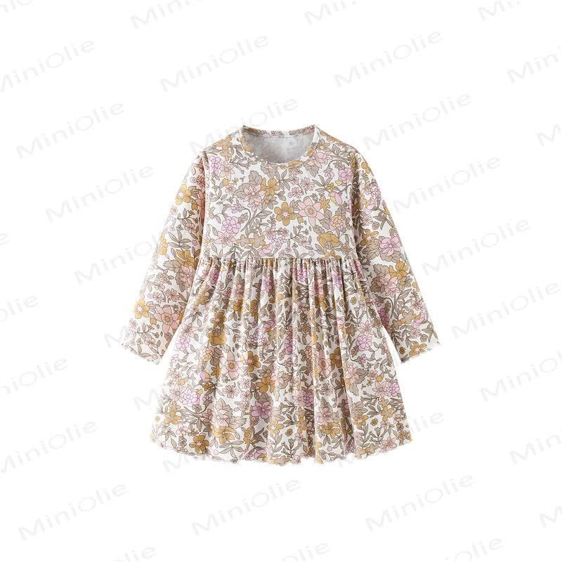 Toddler Girl Vintage Floral Long Sleeve Dress - image 2