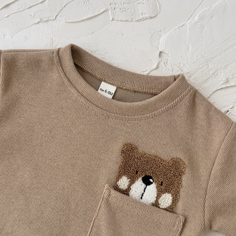Baby Bear Pocket Sweatshirt and Jogger 2-piece Set - image 5
