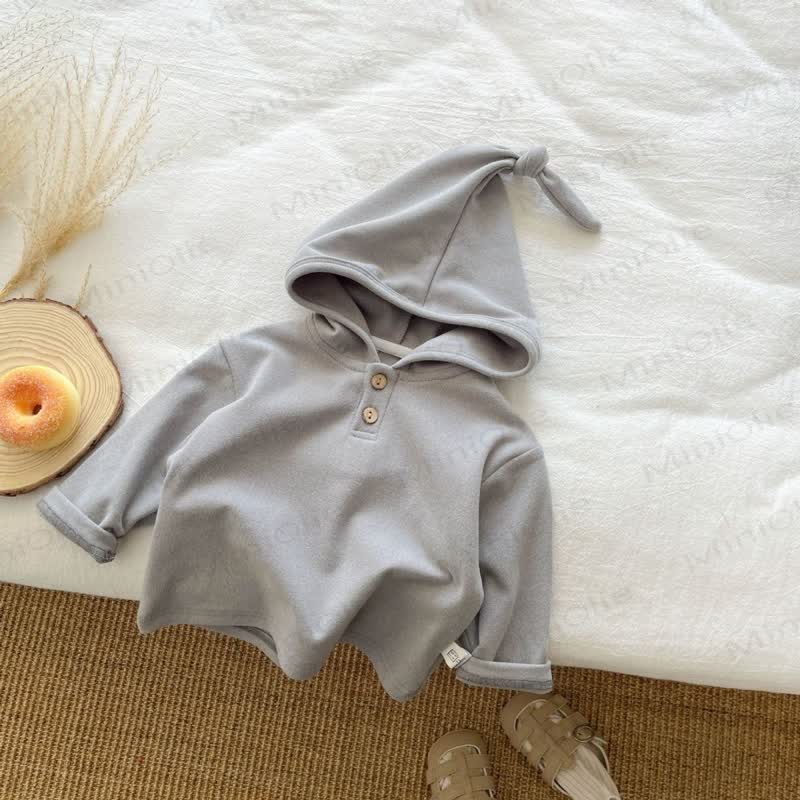 Toddler Soft Striped Hooded Shirt - Gray - 6-7T - image 9