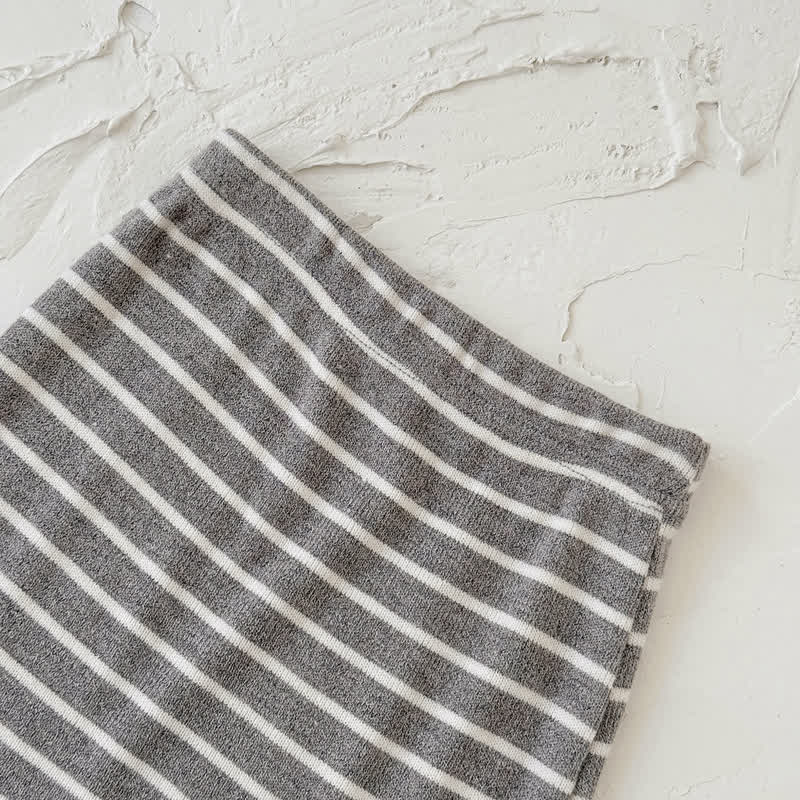 HELLO Baby Beige Sweatshirt and Striped Pants 2-piece Set - image 6