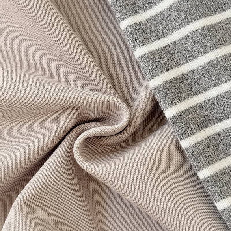 HELLO Baby Beige Sweatshirt and Striped Pants 2-piece Set - image 8