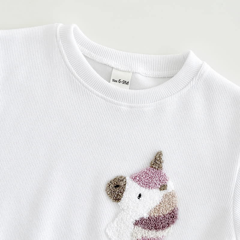 Baby Plush Animal Sweatshirt and Legging 2-piece Set - image 6