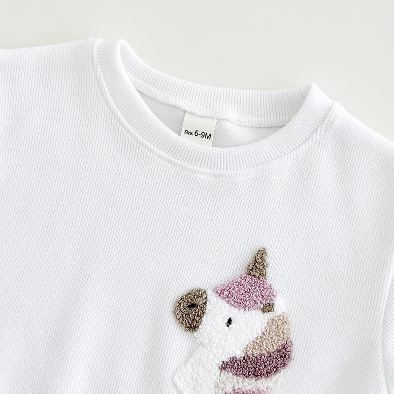 Baby Plush Animal Sweatshirt and Legging 2-piece Set - image 6