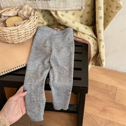 Toddler Girl Flower Print Leggings - Light Gray - 6-7T - image 6