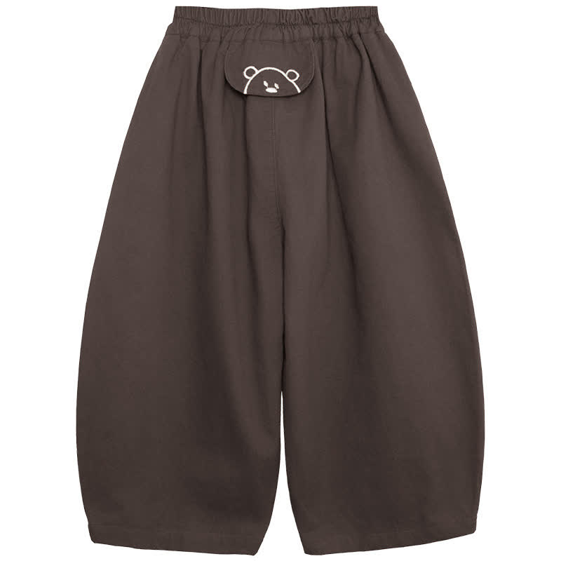 Toddler Solid Color Bear Flap Pants - Brown - 8-9T - image 2
