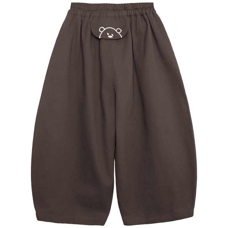 Toddler Solid Color Bear Flap Pants - Brown - 8-9T - image 2