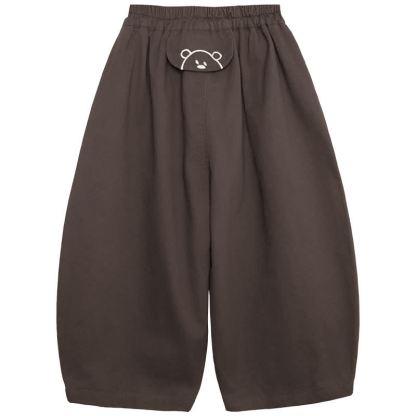 Toddler Solid Color Bear Flap Pants - Brown - 8-9T - image 2