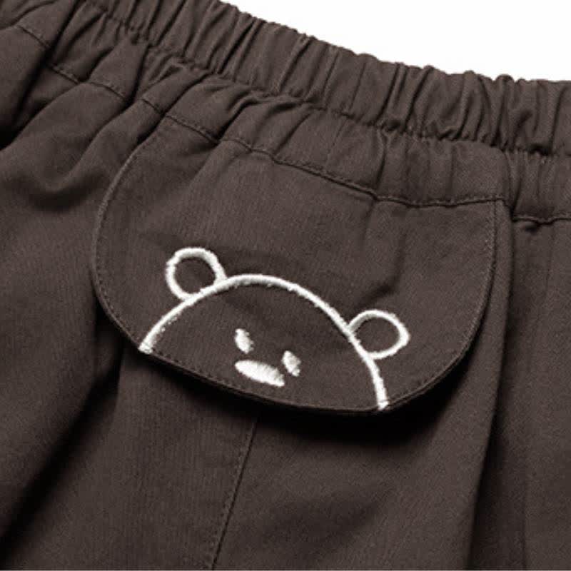 Toddler Solid Color Bear Flap Pants - image 6