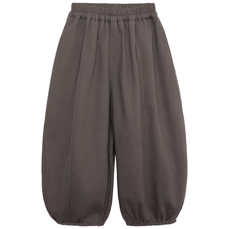 Toddler Solid Color Relaxed Lantern Pants - Brown - 8-9T - image 2