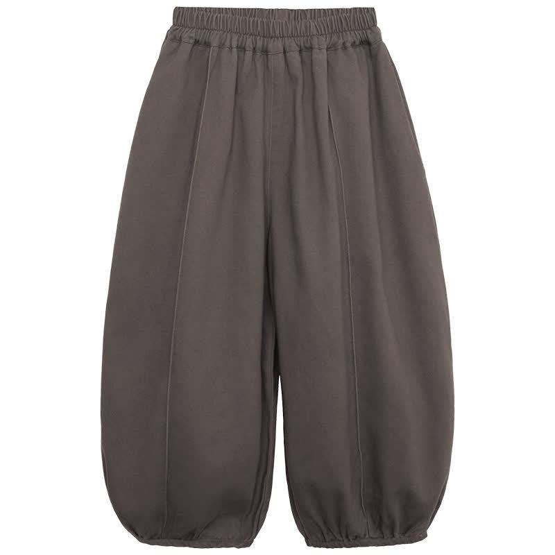 Toddler Solid Color Relaxed Lantern Pants - Brown - 8-9T - image 2