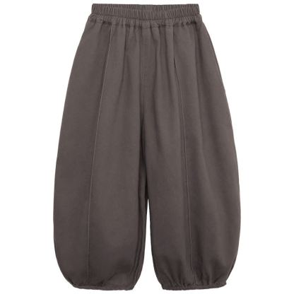 Toddler Solid Color Relaxed Lantern Pants - Brown - 8-9T - image 2