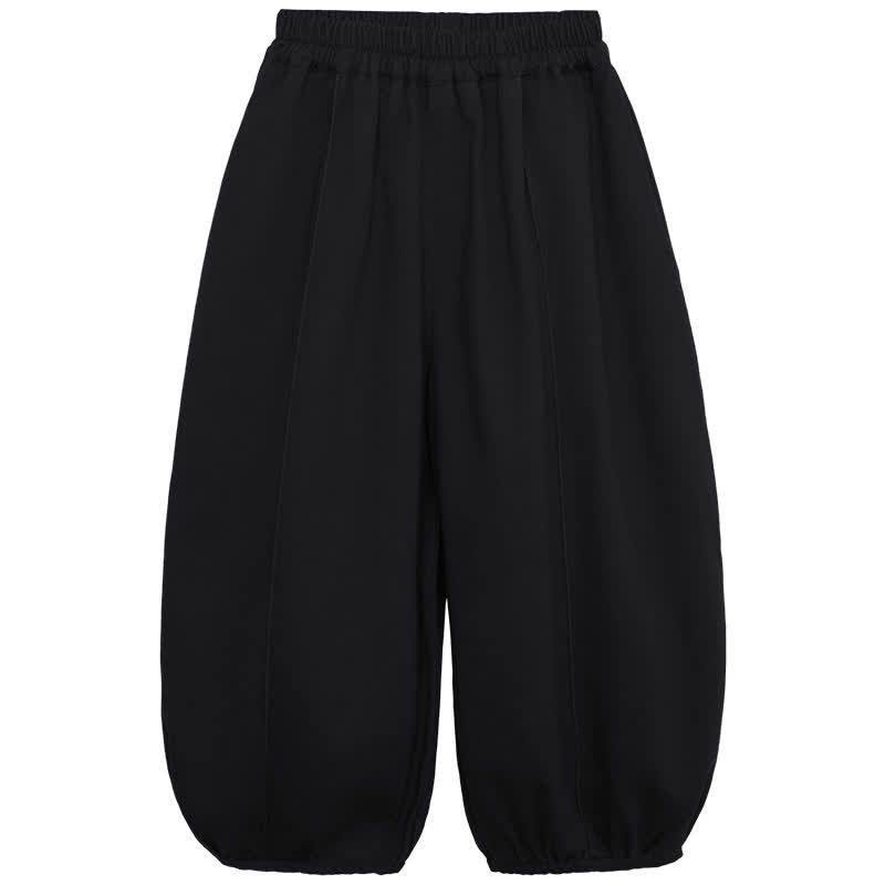 Toddler Solid Color Relaxed Lantern Pants - Black - 8-9T - image 3