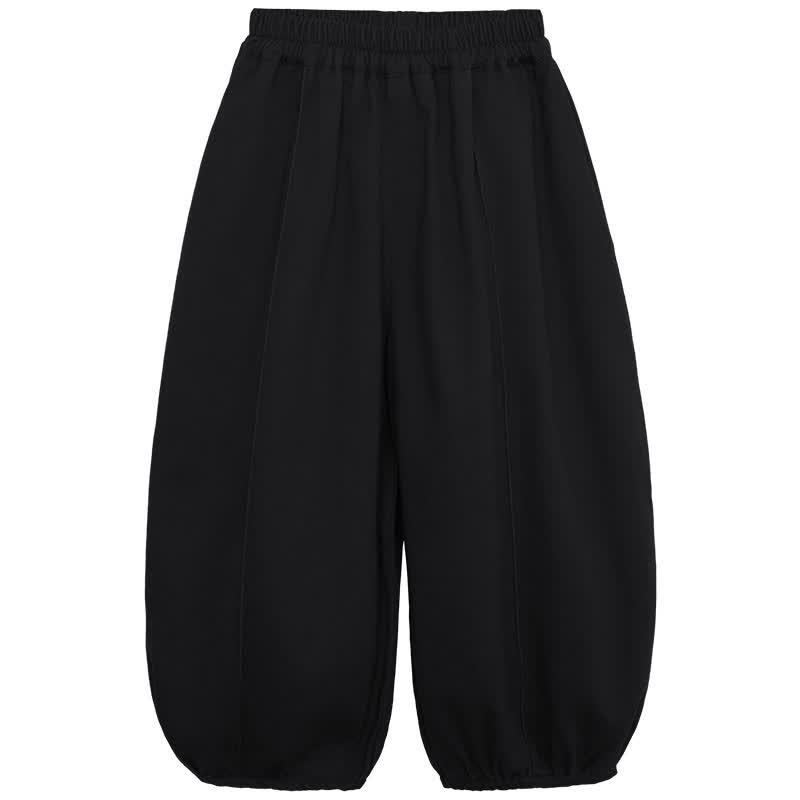 Toddler Solid Color Relaxed Lantern Pants - Black - 8-9T - image 3