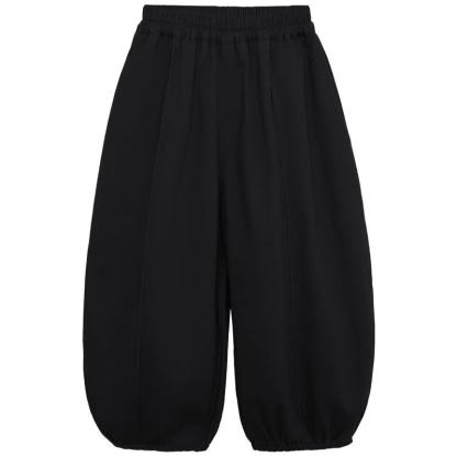 Toddler Solid Color Relaxed Lantern Pants - Black - 8-9T - image 3