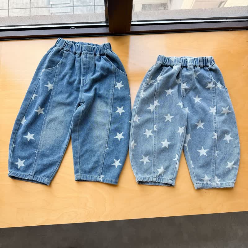 Toddler Star Print Denim Pants - image 4
