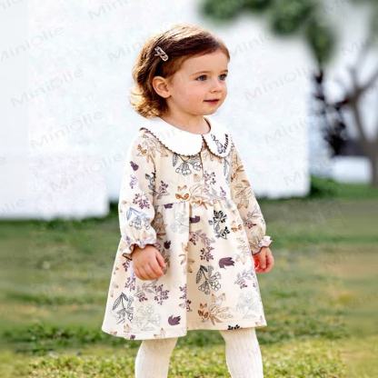 Baby Vintage Floral Peter Pan Collar Dress - image 4