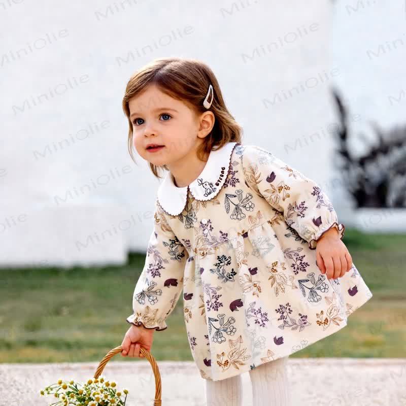 Baby Vintage Floral Peter Pan Collar Dress - image 3