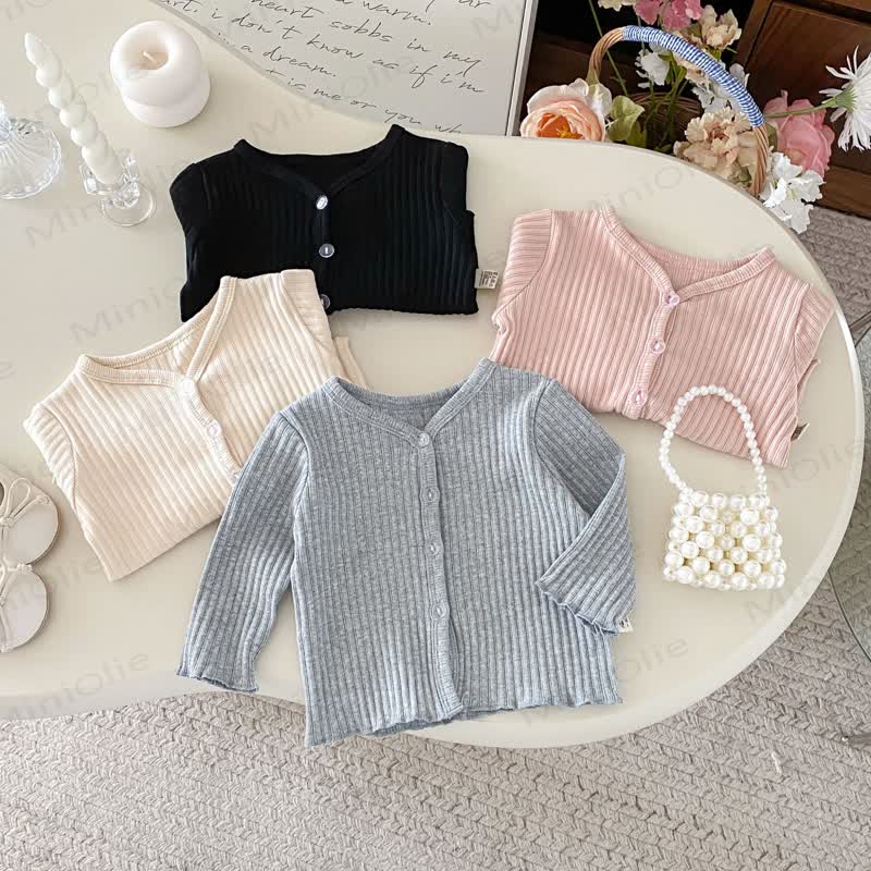 Baby Soft Rib Knit Button Front Cardigan Coat - image 1