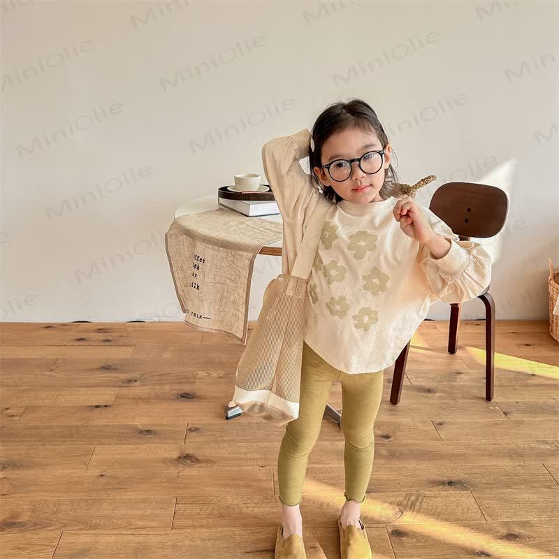 Toddler Girl Flower Print Leggings - image 4