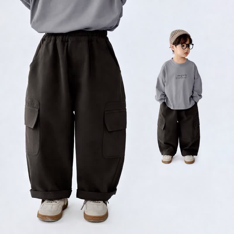 Toddler Gray Relaxed Cargo Pants - image 1