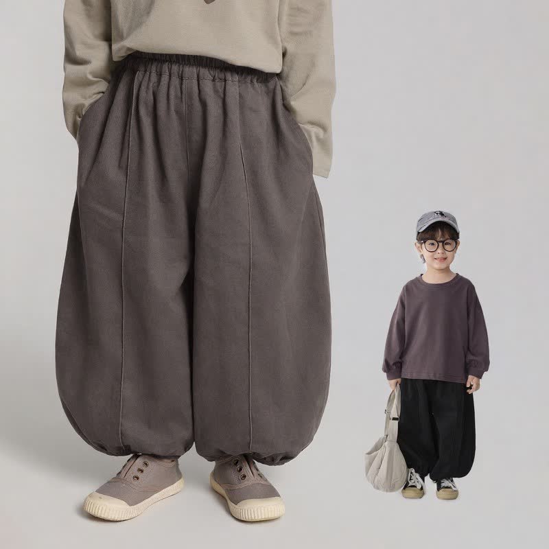 Toddler Solid Color Relaxed Lantern Pants - image 1