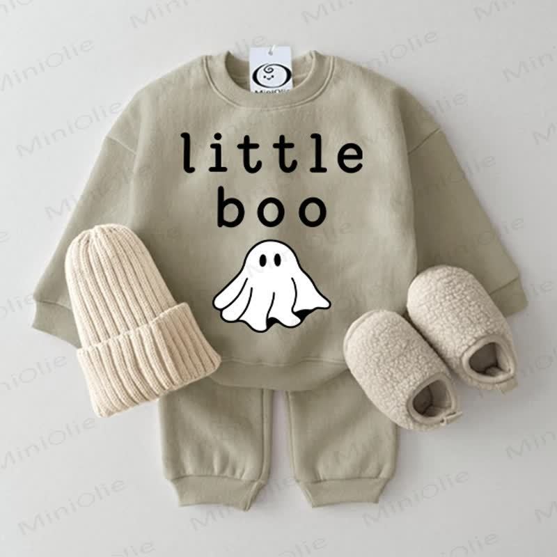 LITTLE BOO Baby Sweatshirt 2-piece Grey Green Set - Grey Green - 2-3T - image 1
