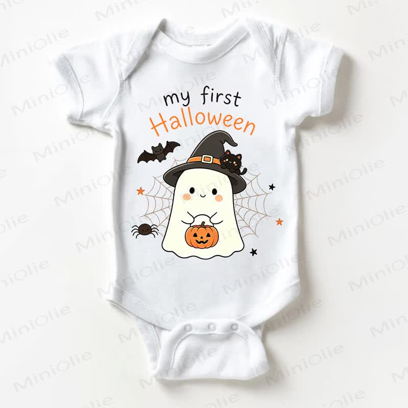 MY FIRST HALLOWEEN Baby White Bodysuit - White - 18-24M - image 1