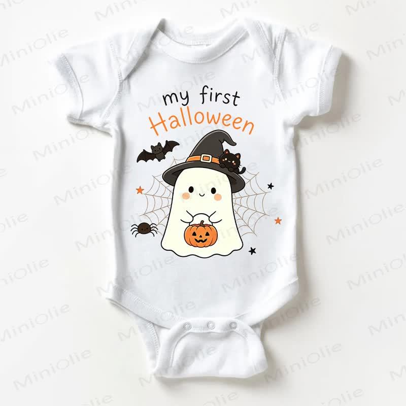 MY FIRST HALLOWEEN Baby White Bodysuit - White - 18-24M - image 1