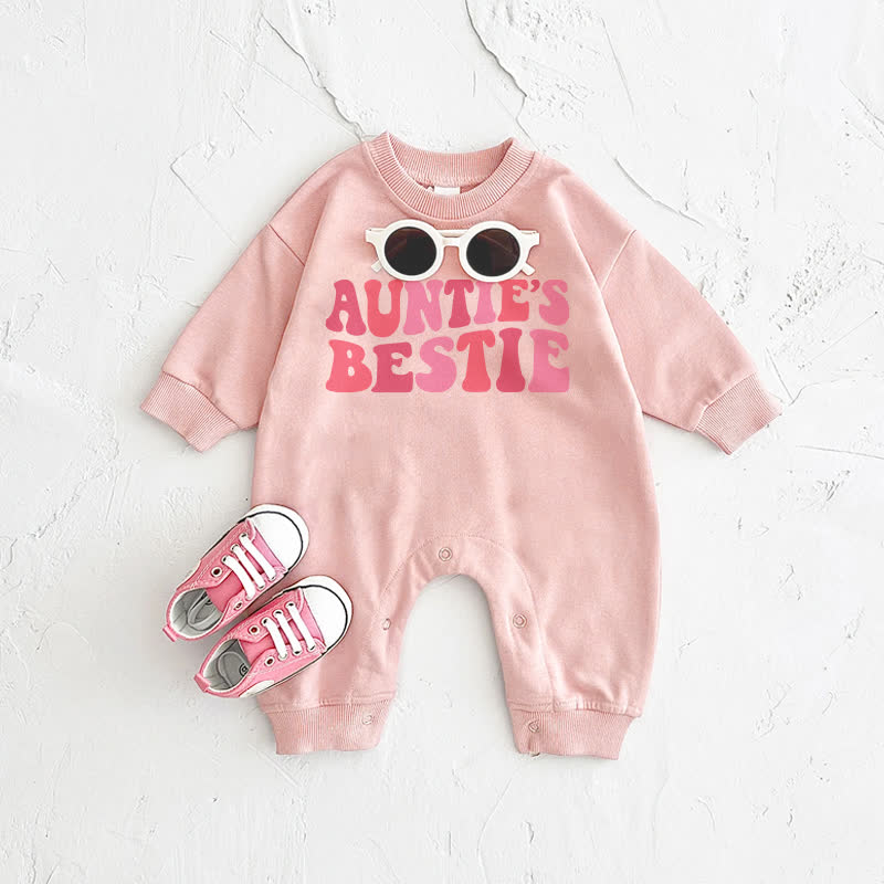 AUNTIE'S BESTIE Baby Pink Romper - Pink - 2-3T - image 1
