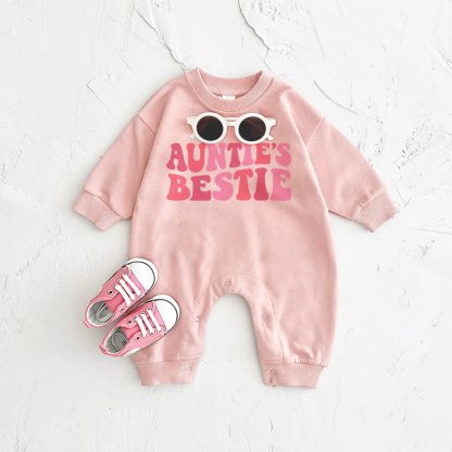 AUNTIE'S BESTIE Baby Pink Romper - Pink - 2-3T - image 1