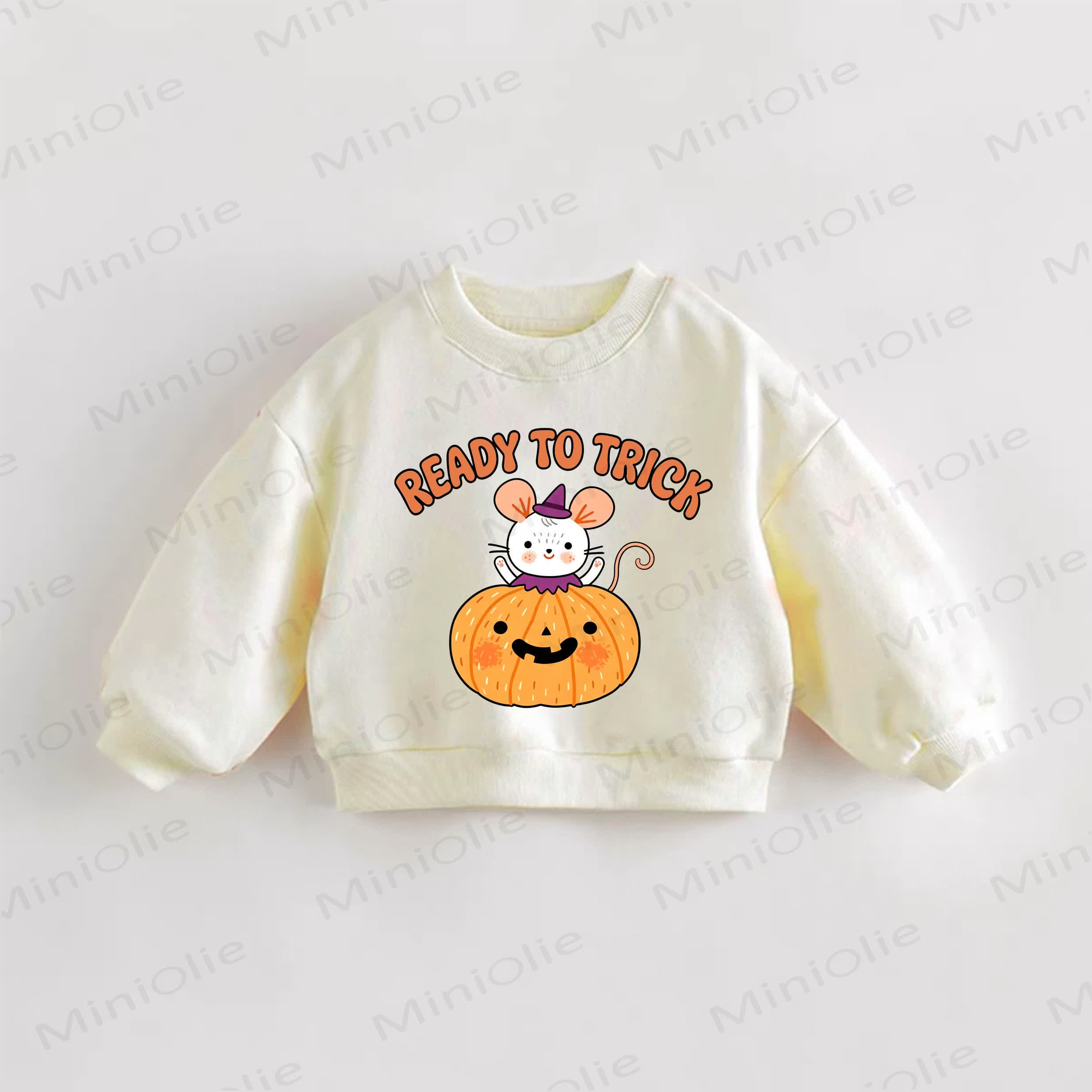 READY TO TRICK Baby Toddler Cream Sweatshirt - Cream - 3-5T - image 1