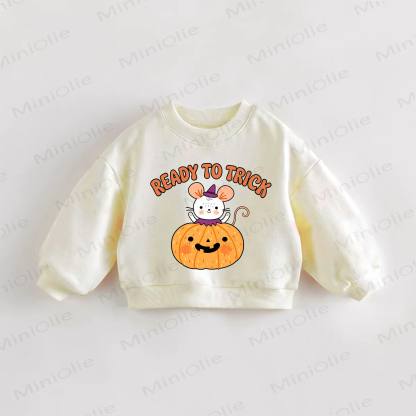 READY TO TRICK Baby Toddler Cream Sweatshirt - Cream - 3-5T - image 1