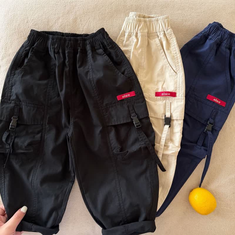 Toddler Boys Solid Color Cargo Pants - image 1