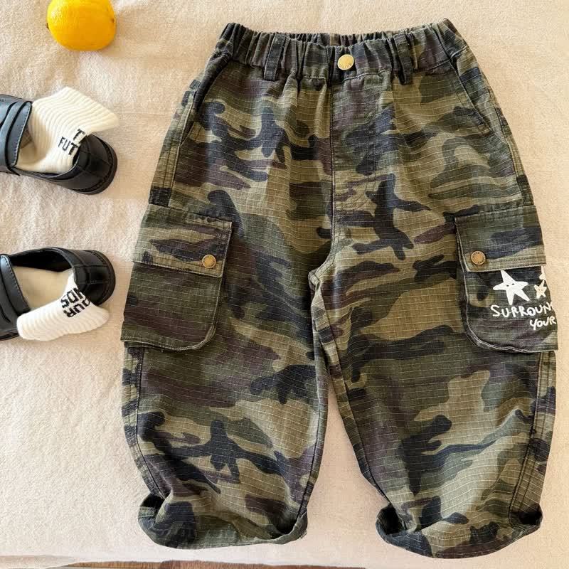 Toddler Boys Classic Relaxed Camo Cargo Pants - Camo - 8-9T - image 1