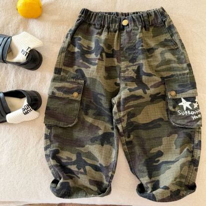 Toddler Boys Classic Relaxed Camo Cargo Pants - Camo - 8-9T - image 1