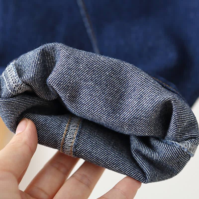 Toddler Baby Navy Button Front Denim Overalls - image 10