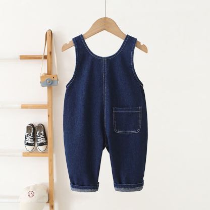 Baby Toddler Vintage Indigo Denim Pocket Overalls - image 2